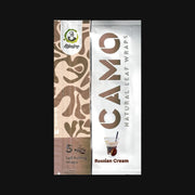 710 Pipes Smoke Shop Camo Natural Leaf Wraps in Russian Cream flavor, a 5-pack of tobacco-free chamomile and mate.