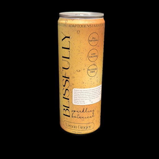 Club13 12oz Kratom Seltzer - Blissfully 20/Adaptogens - Lemon Ginger
