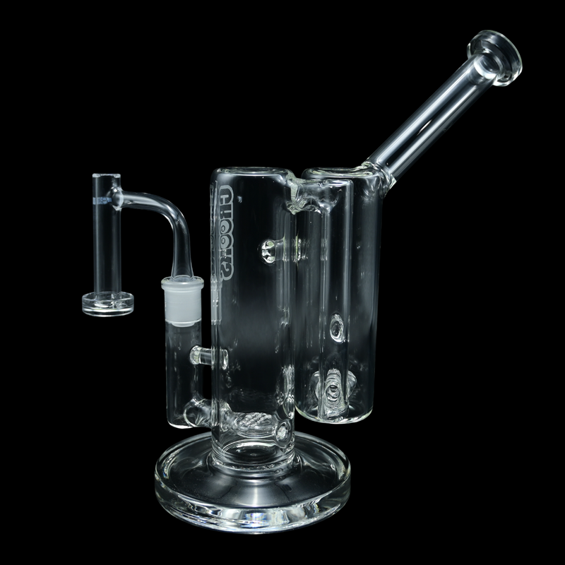 Crooks Clear 10" Double Barrel Water Pipe