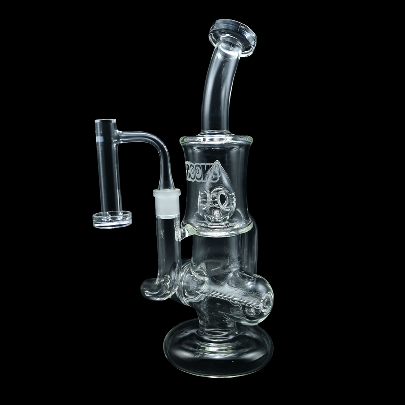 Crooks Clear 12" Inline 2 Chamber Water Pipe