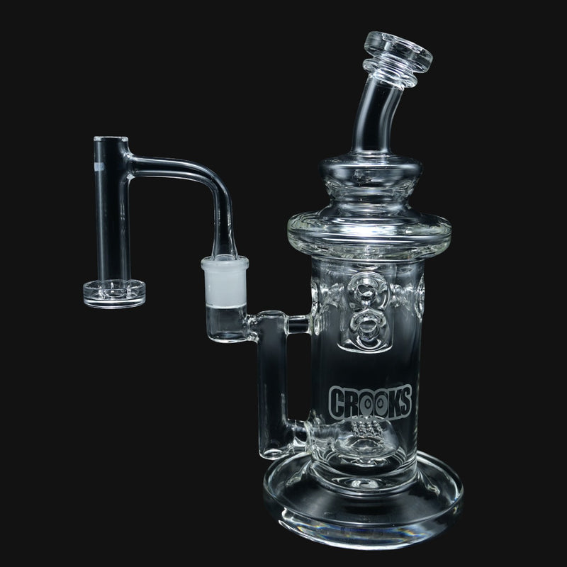 Crooks Clear 12" Moon Crater Water Pipe