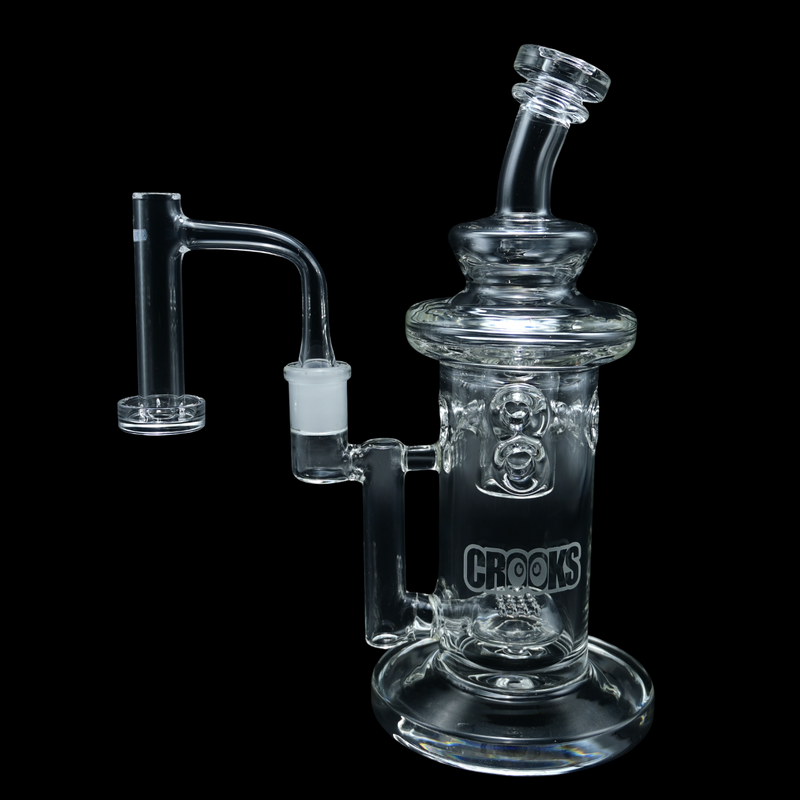 Crooks Clear 12" Moon Crater Water Pipe