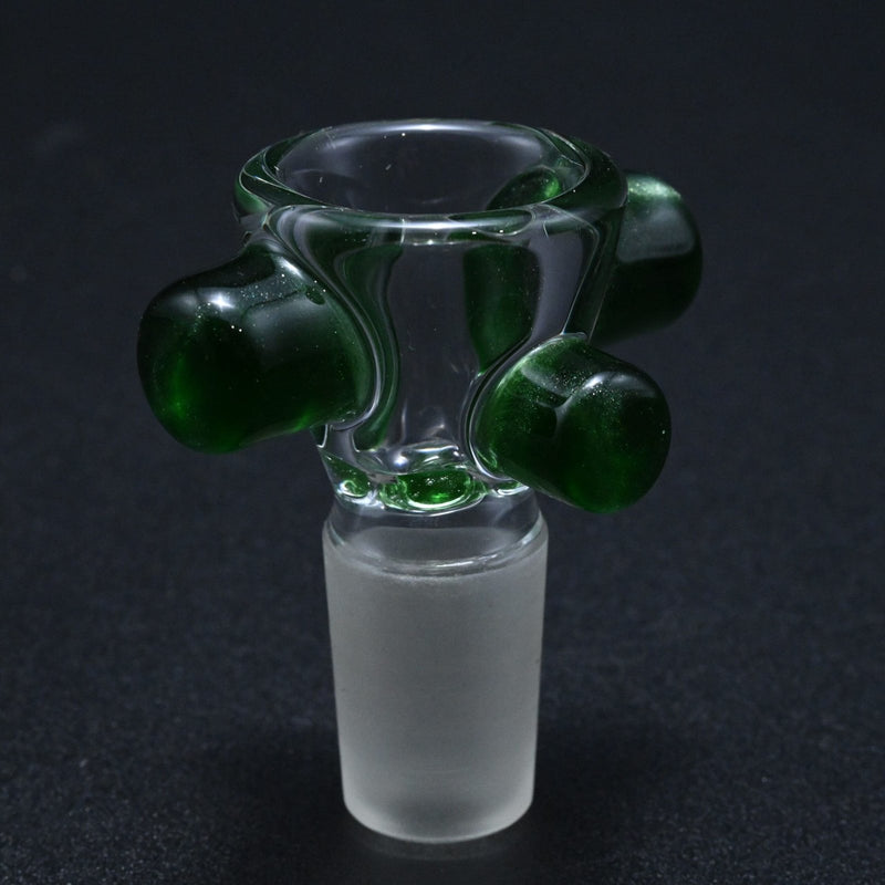 Zombie Hand 18mm Bowl w/ Color Accents - Green Stardust