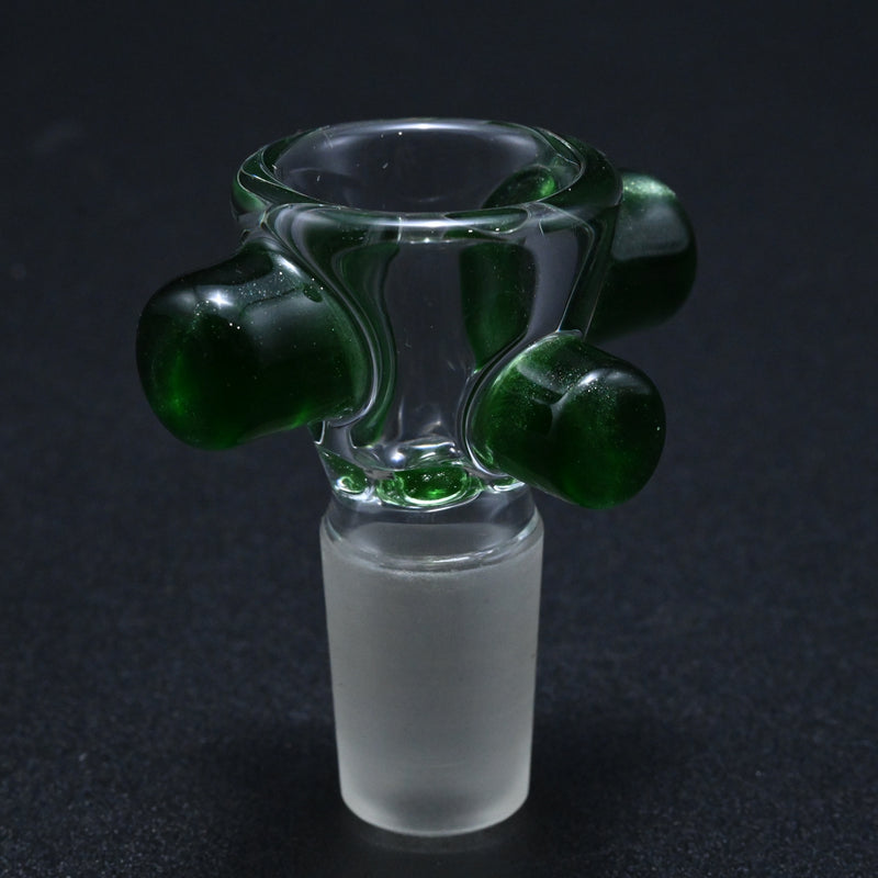 Zombie Hand 18mm Bowl w/ Color Accents - Green Stardust