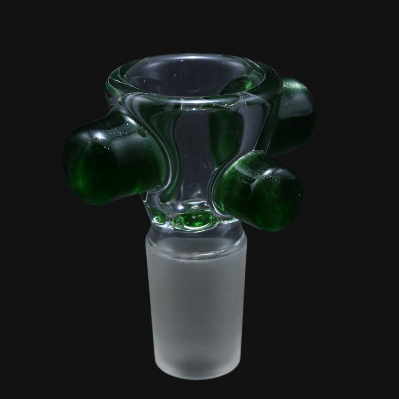 Zombie Hand 18mm Bowl w/ Color Accents - Green Stardust