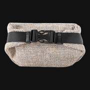 710 Pipes Smoke Shop Dime Bags Stash Pack in beige textured Hempster fabric with an adjustable black waist strap.