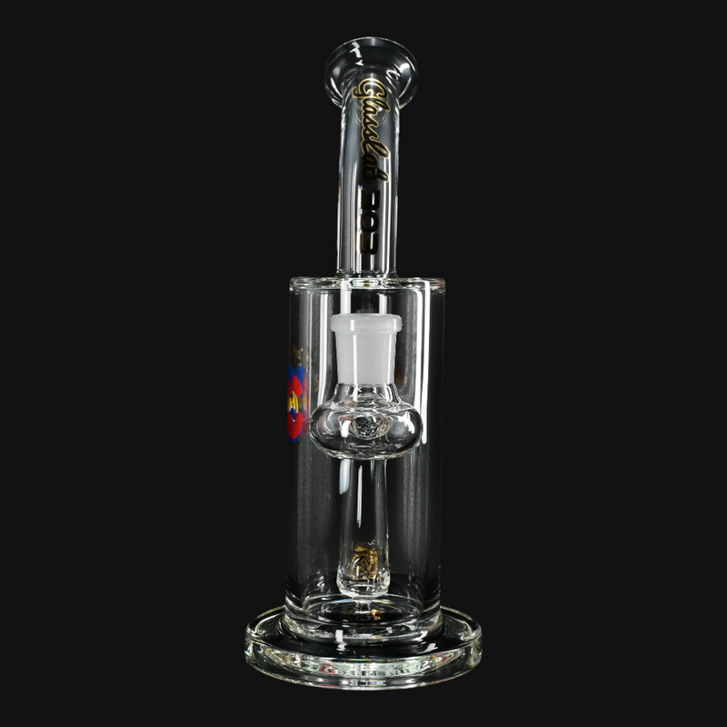 Glass Lab 303 8" Compact Scientific Percolator Rig - 3 Hole front view