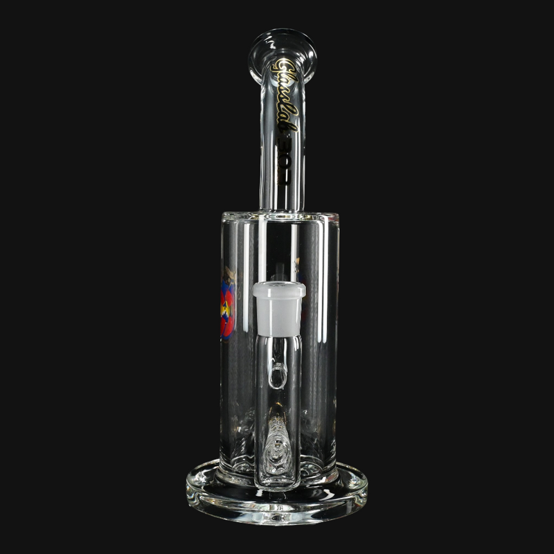 Glass Lab 303 8" Compact Scientific Percolator Rig - Grid front view