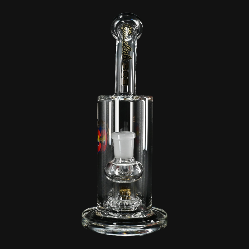 Glass Lab 303 8" Compact Scientific Percolator Rig - Showerhead front view