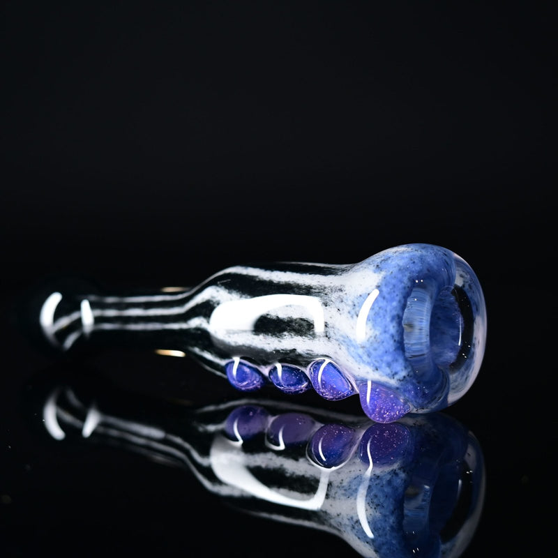 Goblin King Chillum - Black/White/Purple