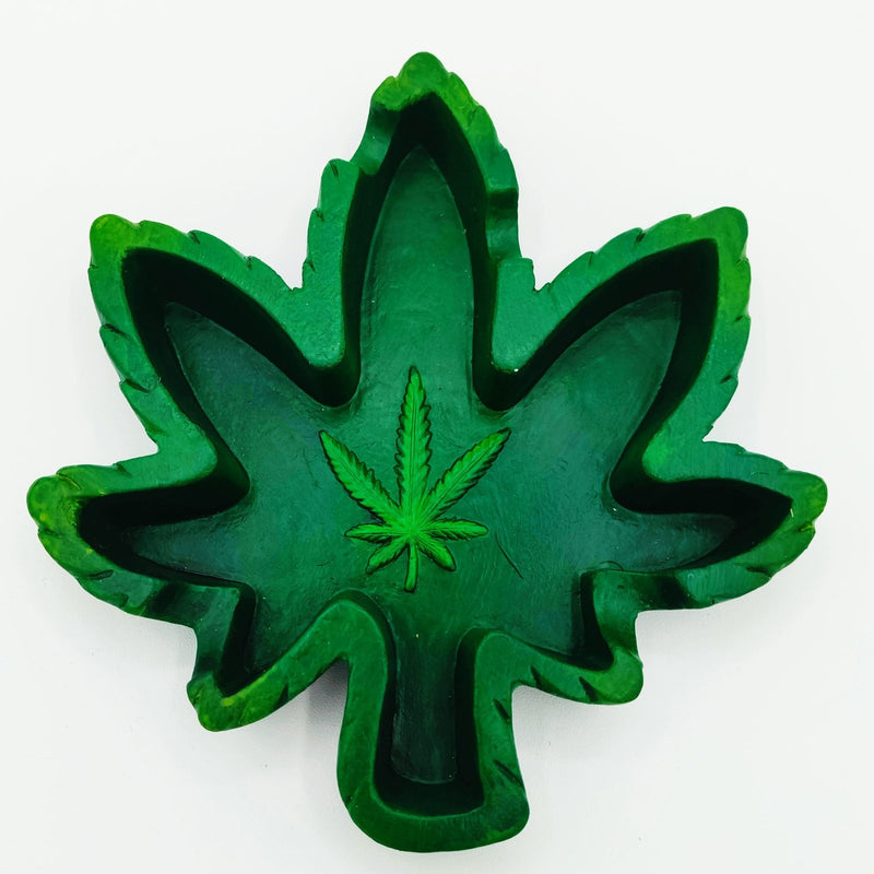 Hemp Leaf Rainbow Ashtray