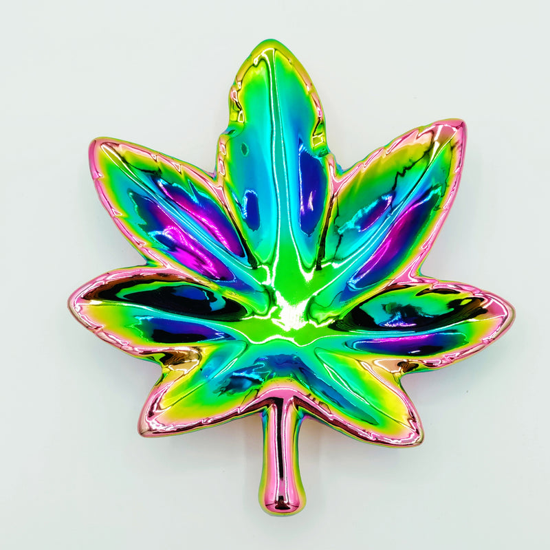 Hemp Leaf Rainbow Ashtray