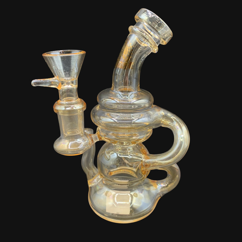 Illuminati Glass 6" Recycler Gold