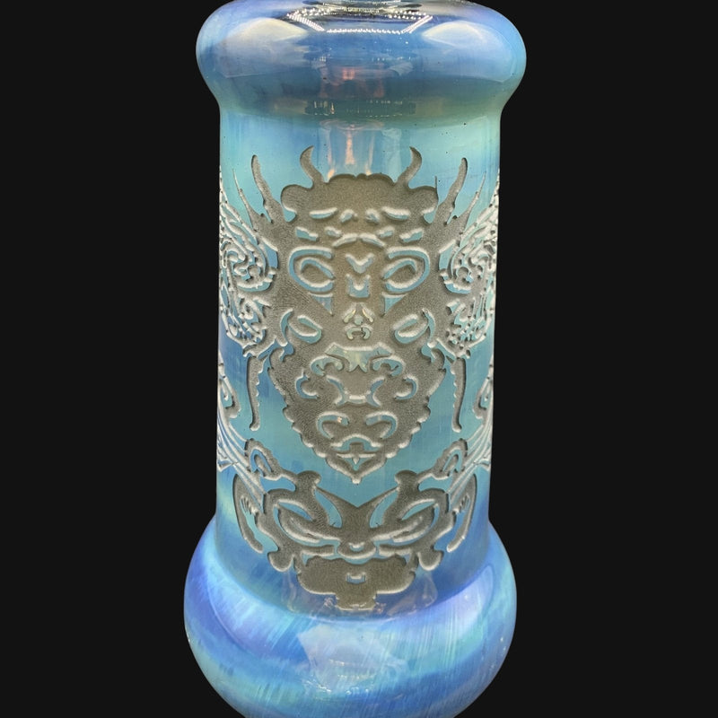 Illuminati Glass 10.5" Rig Etched Blue