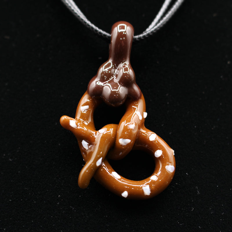 Soup Glass Pretzel Pendant