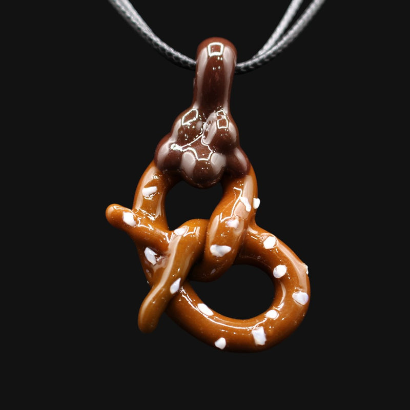 Soup Glass Pretzel Pendant