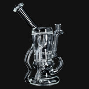 710 Pipes Smoke Shop Jude Schlenker Blooper Incycler clear glass dab rig with 10mm joint and intricate recycler design