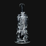 710 Pipes Smoke Shop Jude Schlenker Blooper Incycler glass rig with 10mm joint on a black background