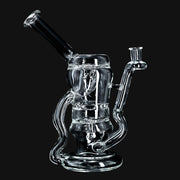 710 Pipes Smoke Shop Jude Schlenker Blooper Incycler clear glass dab rig with 10mm joint and intricate recycler design