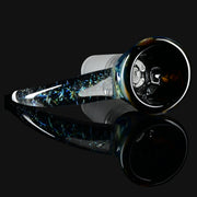 710 Pipes Smoke Shop Kadabra 14mm glass bowl slide in Midnight Lagoon with iridescent blue and green flecks.