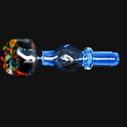 710 Pipes Smoke Shop full color Kadabra Dr. Dabber Switch2 Milli glass joystick carb cap with colorful patterned head and clear stem.