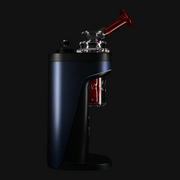 Kadabra Dr. Dabber Switch 2 Fab Bubbler - Phoenix/Purple Rain/Neo Opal side view in device