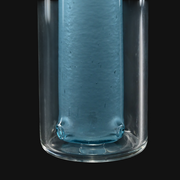 Kadabra Dr. Dabber Switch Go Glass - Lite Marina/White Satin side view close close up