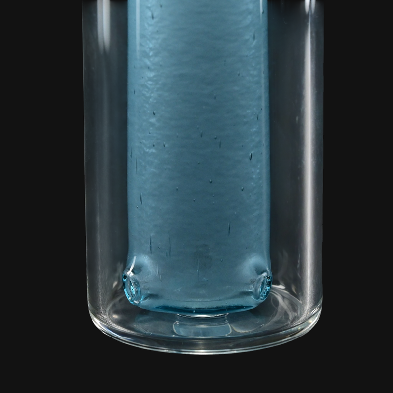 Kadabra Dr. Dabber Switch Go Glass - Lite Marina/White Satin side view close close up