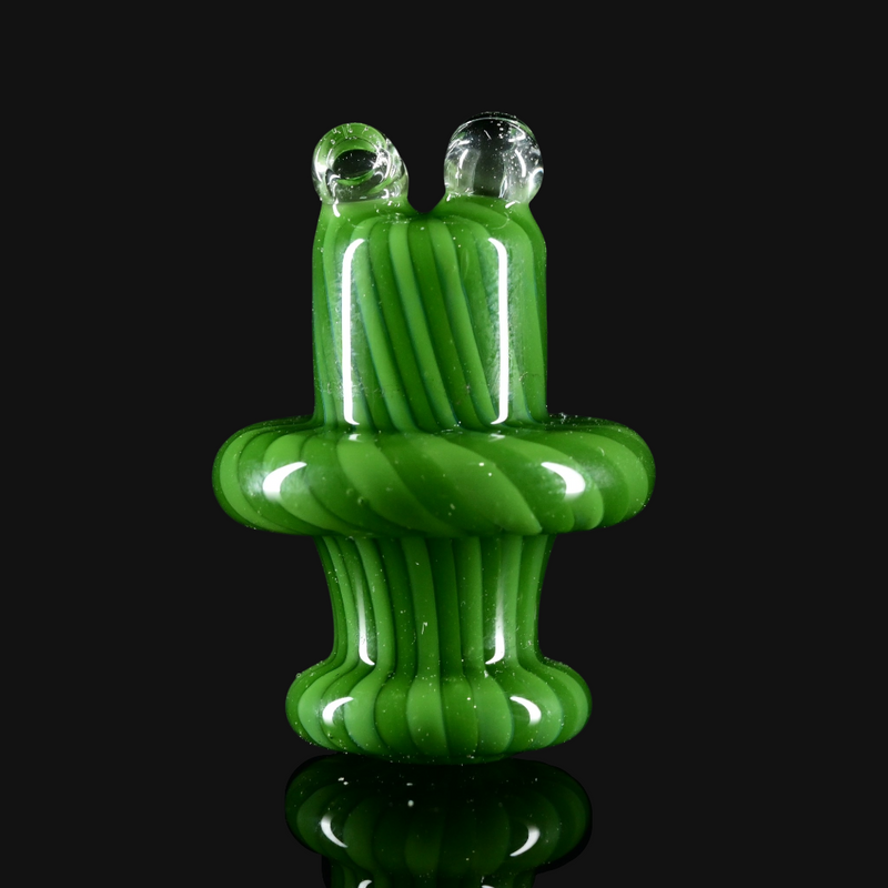 Kadabra Dr. Dabber Switch Go Spinner Cap - Green Swirl side view