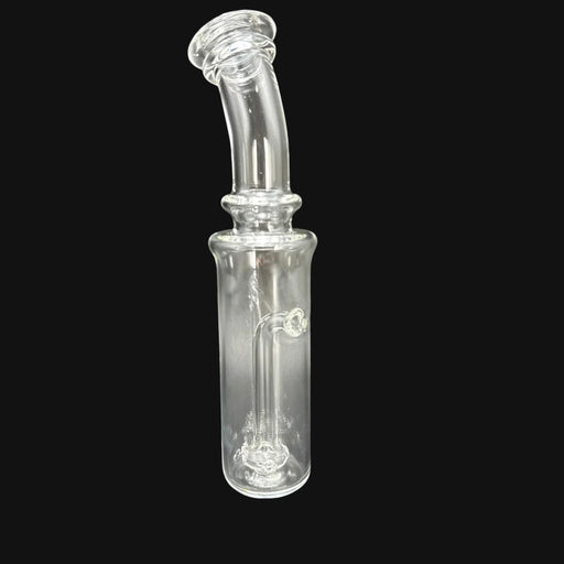 View of a clear glass showerhead bubbler for the Dr. Dabber Switch Go vaporizer.