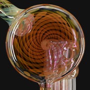 Leisure Pillar Recycler Gold and Silver Fumed close up of retti