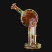 Leisure Pillar Recycler Gold and Silver Fumed side view