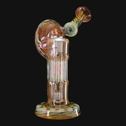 Leisure Pillar Recycler Gold and Silver Fumed front and center