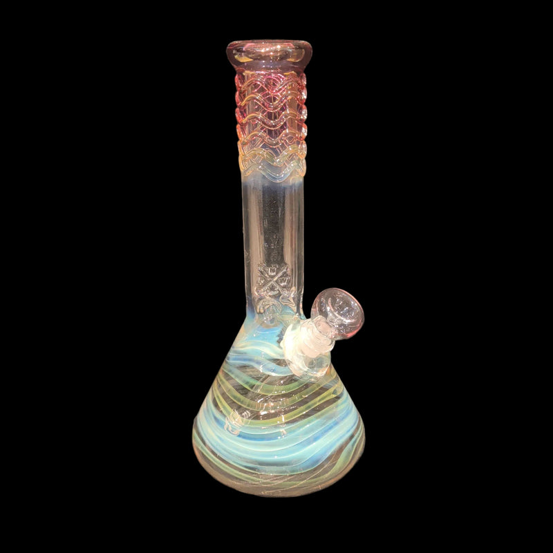 Mary Jane 38x4 Gold & Silver Fumed Beaker #3
