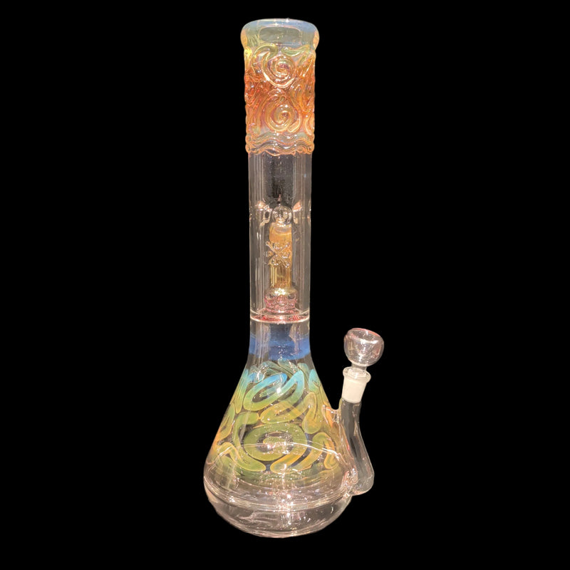 Mary Jane 50x5 Gold & Silver Fumed Halo Beaker #3