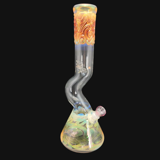Mary Jane 50x5 Gold & Silver Fumed Kink Beaker #2