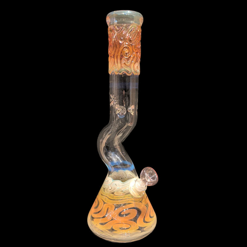 Mary Jane 50x5 Gold & Silver Fumed Kink Beaker #3