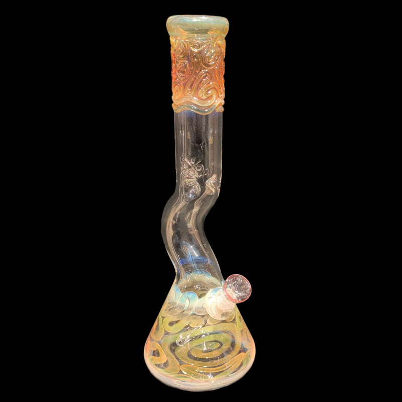 Mary Jane 50x5 Gold & Silver Fumed Kink Beaker #4