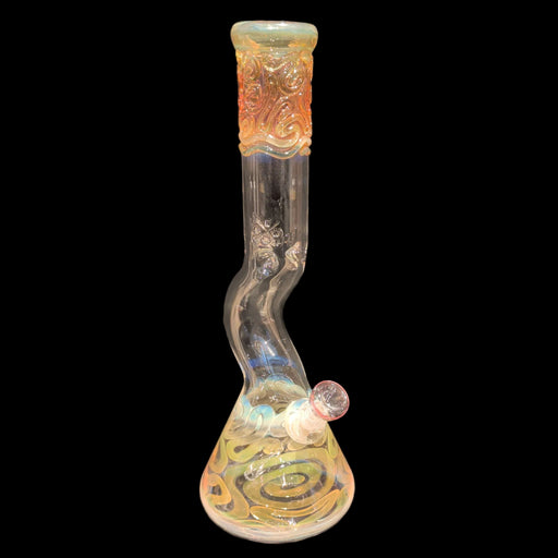Mary Jane 50x5 Gold & Silver Fumed Kink Beaker #4