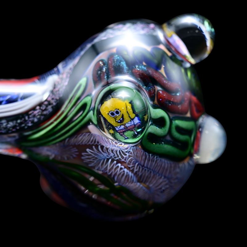 Matty White 2 Milli Dichro Banded Spoon - Spongebob