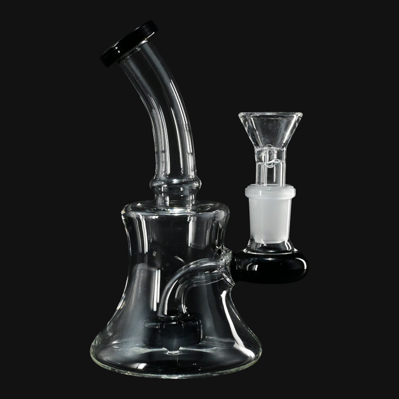 Mini Water Pipe w/ Showerhead Perc 4.5"  black