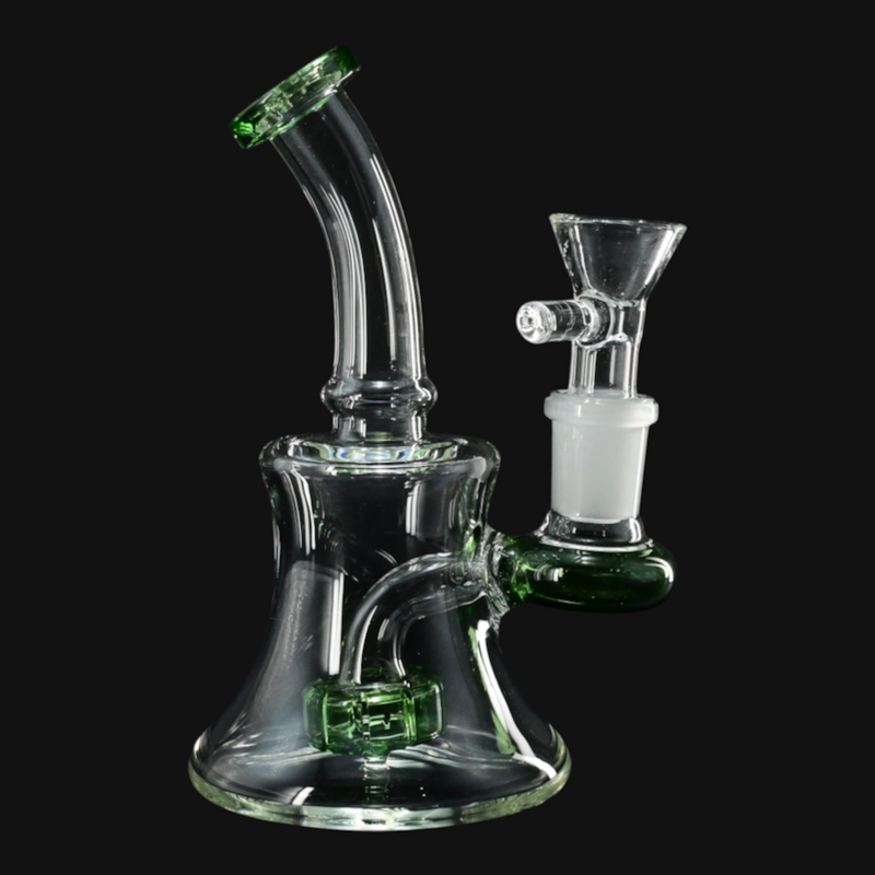 Mini Water Pipe w/ Showerhead Perc 4.5" green