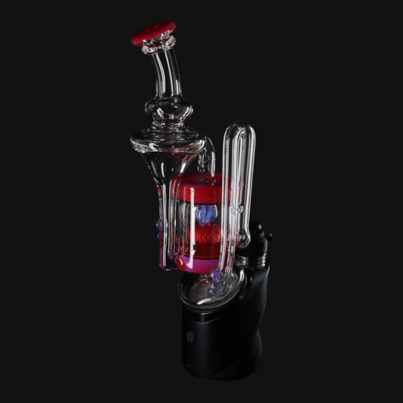OJ Flame Puffco Peak Cylinder Recycler - Pink Slyme/Poppy