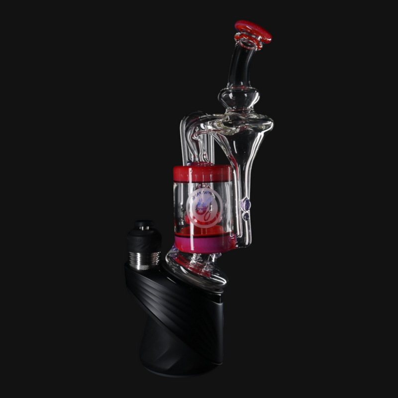 OJ Flame Puffco Peak Cylinder Recycler - Pink Slyme/Poppy