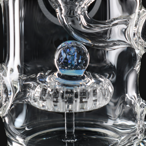 OJ Flame Clear Incycler - Secret White close up of perc