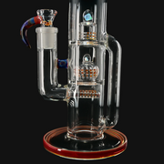 OJ Flame Peyote Perc Tube - Amber Purple/Tequila Sunrise perc view