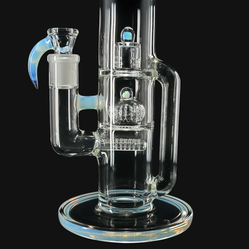 OJ Flame Peyote Perc Tube - Ghost perc view