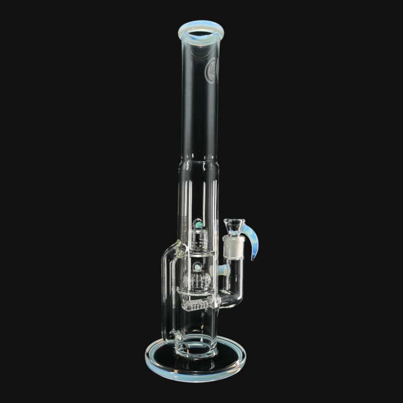 OJ Flame Peyote Perc Tube - Ghost side view