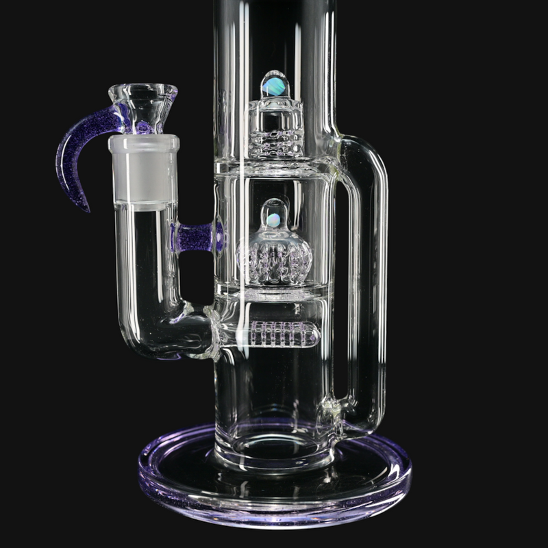 OJ Flame Peyote Perc Tube - Purple Lollipop perc