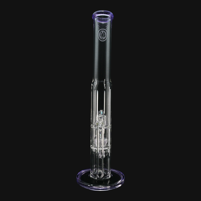 OJ Flame Peyote Perc Tube - Purple Lollipop straight view